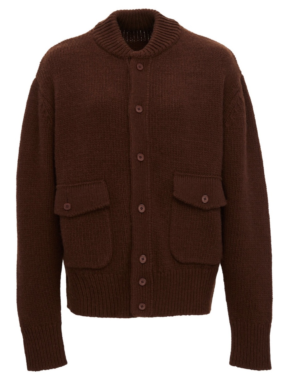 Aya Muse BUTTON UP KNIT SWEATER chocolate